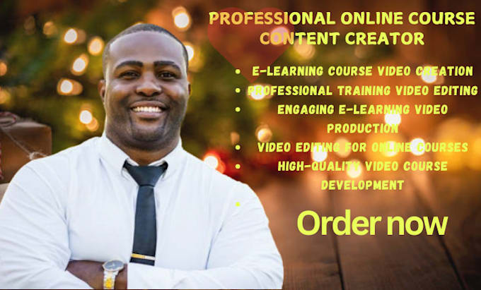 Gig Preview - Create elearning course training vi deos, edit learning videos and vi deo course