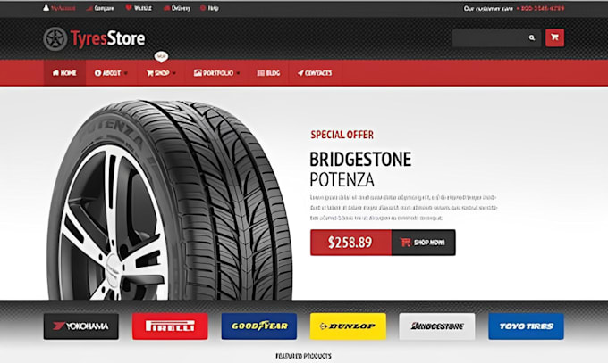 Gig Preview - Design auto part shopify store, automotive store, auto parts  dropshipping store