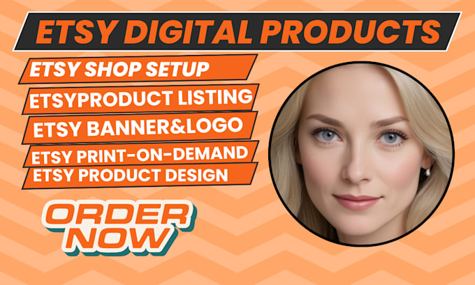 Gig Preview - Set up your etsy shop for etsy digital product etsy digital planners etsy sales