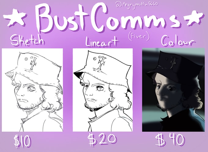 Gig Preview - Draw custom bust commissions