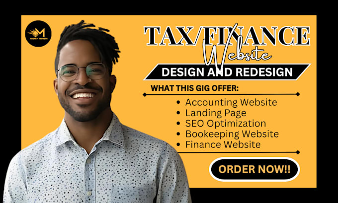 Gig Preview - Design tax financial advisor, tax consulting website, tax website