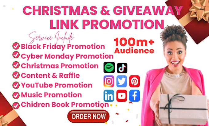 Gig Preview - Boost your business with christmas giveaway share link promotion event promotion