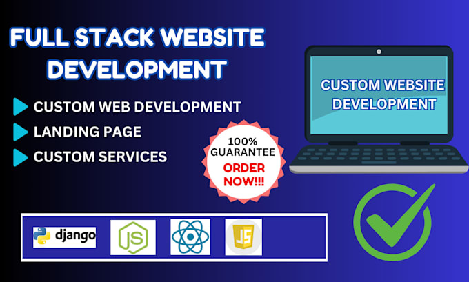 Gig Preview - Build custom website development, full stack developer, business web developer