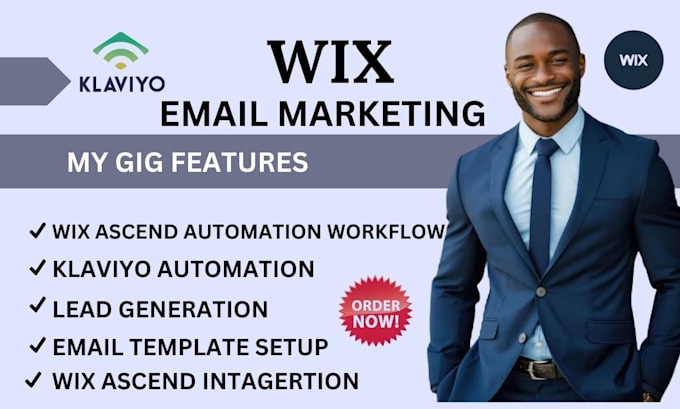 Gig Preview - Set up wix ascend email marketing wix automation workflow wix email campaign