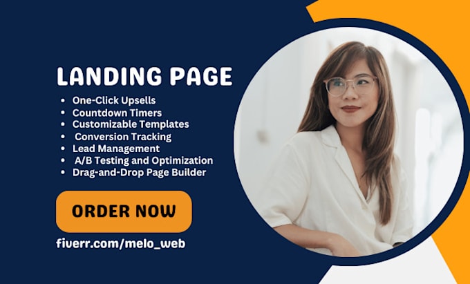 Gig Preview - Build landing page gohighlevel clickfunnel leadpages getresponse kartra kajabi