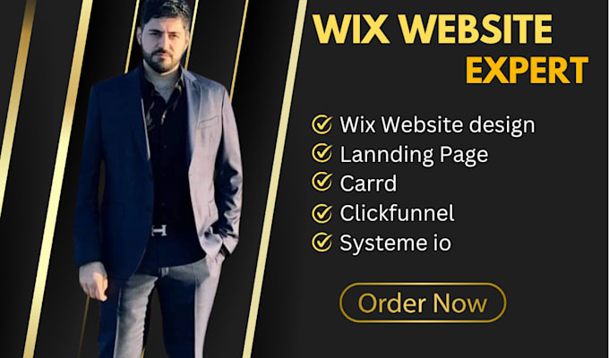 Gig Preview - Design wix website, landing page, carrd, clickfunnel,  systeme io