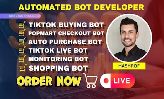 Bestseller - develop tiktok auto checkout bot, auto filling bot, popmart bot, purchasing bot