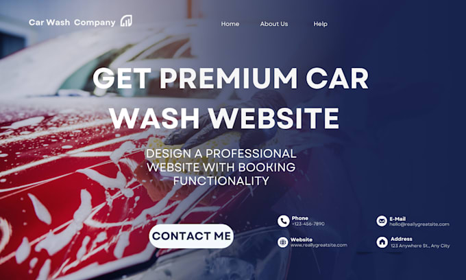 Gig Preview - Design a responsive car wash website, car detailing website, car repair website