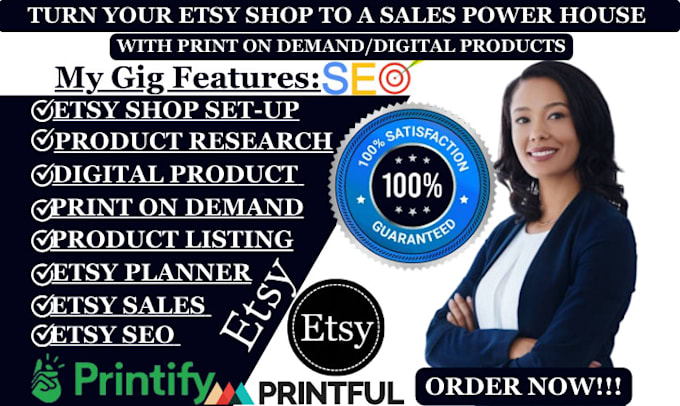 Bestseller - setup etsy digital product shop etsy digital planner etsy print on demand SEO