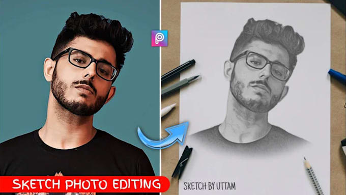 Gig Preview - Draw sketch and realistic line art portrait from your photo