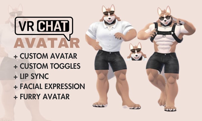 Gig Preview - Create 3d furry vrchat avatar, fursona vtuber model, sfw avi, vseeface anime