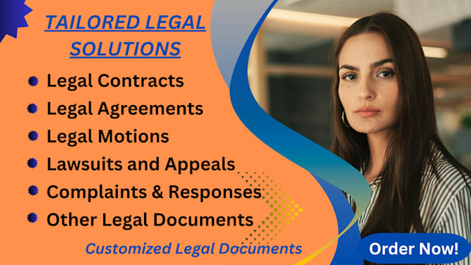 Gig Preview - Prepare legal documents, lawsuits, legal motions, complaints, appeals, petitions