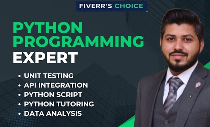 Gig Preview - Python script or code, web scraping, api integration, unit testing, python tutor