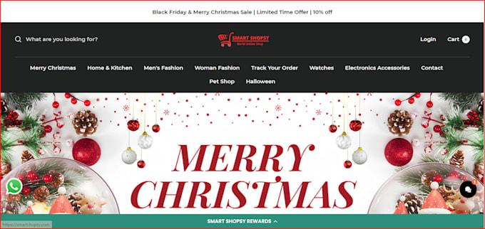 Gig Preview - Do christmas shopify website design dropshipping store shopify website redesign