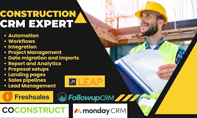 Gig Preview - Setup freshsales leap coconstruct followup monday construction crm