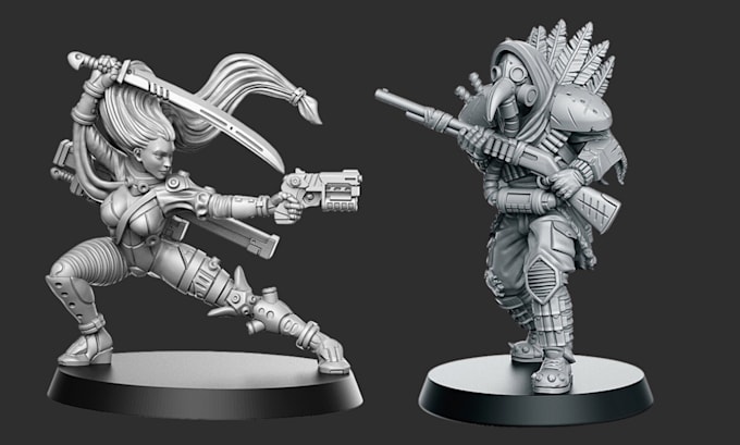 Gig Preview - Do 3d miniature 3d sculpt in stl file warhammer 40k dnd character art sculpture