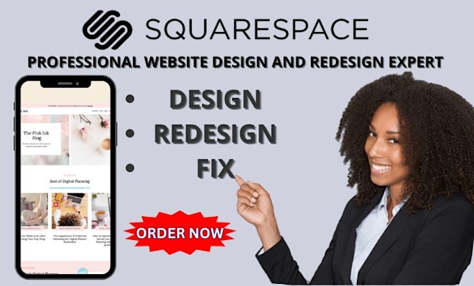 Gig Preview - Modern squarespace website design, redesign squarespace fix squarespace redesign