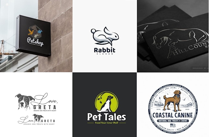 Gig Preview - Do modern pet animal dog pet care veterinary logo unlimited revision