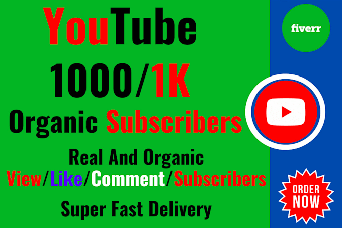 Gig Preview - Add 1k subscriber in your youtube channel organically fast