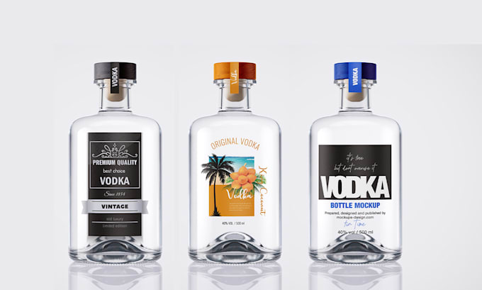 Gig Preview - Design premium vodka, gin and whisky labels