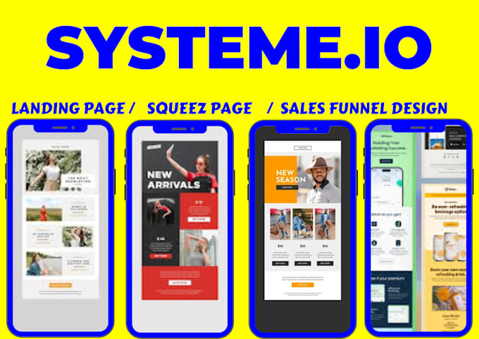 Gig Preview - Systeme io sales funnel,online course upload, systeme io landing page redesign