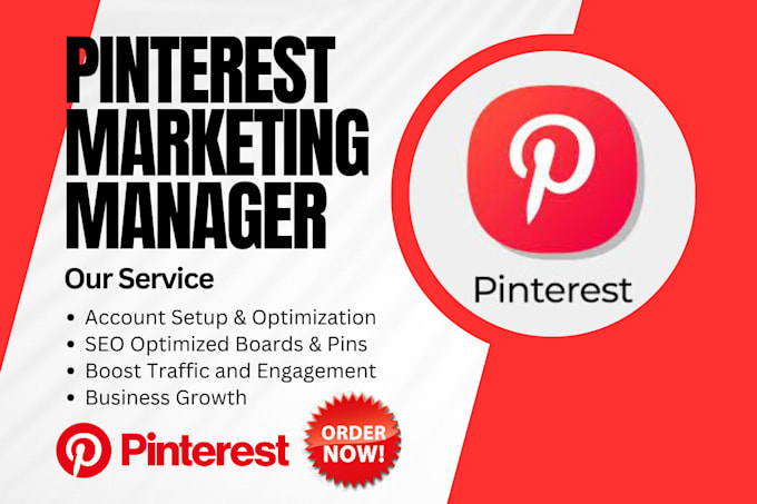 Gig Preview - Set up and do your pinterest marketing and create seo optimized pins and boards