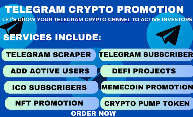 Gig Preview - Organic telegram crypto promotion, telegram subscriber,solana memecoin,hype pump