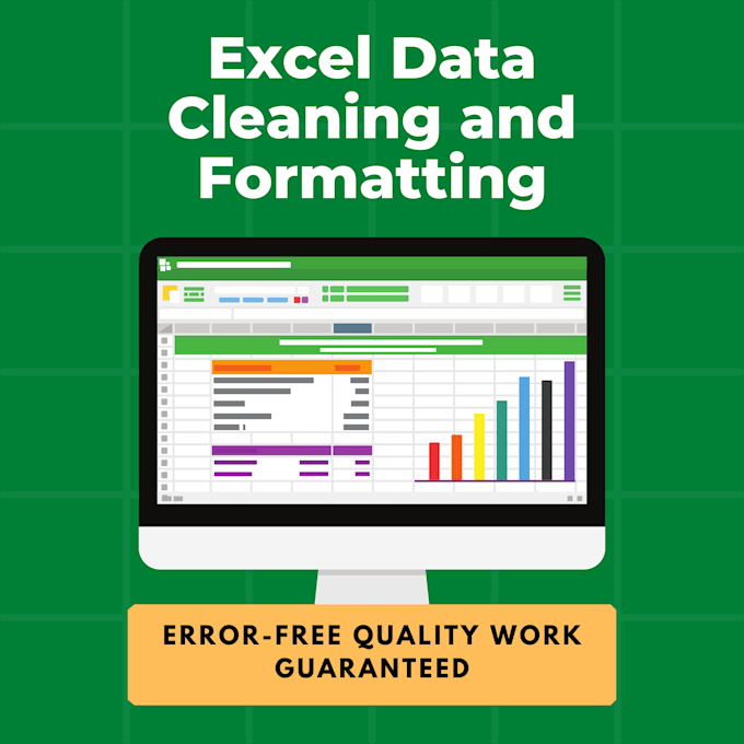 Gig Preview - Do ms excel data cleaning and formatting, merging, splitting, sorting,  deduping