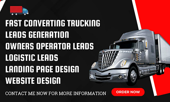 Gig Preview - Generate high converting leads for your trucking, moving, logistics website