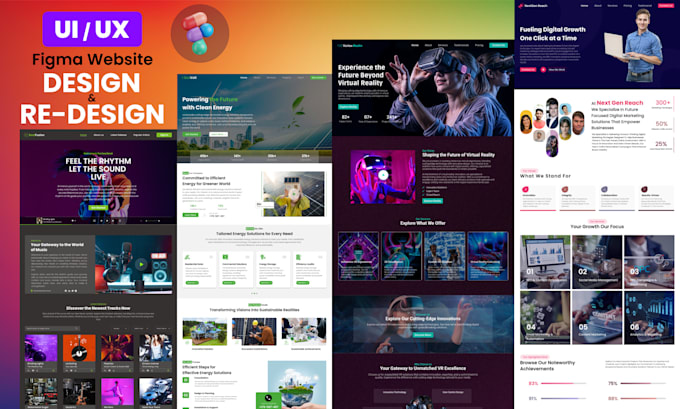 Gig Preview - Create webpage design, homepage design, website template and homepage in figma