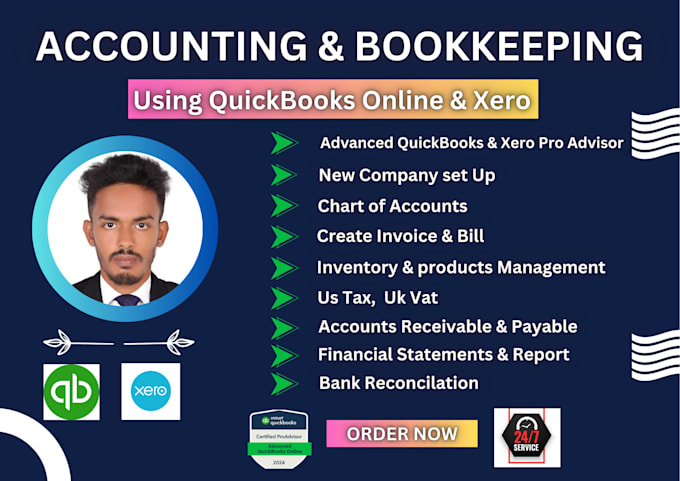 Bestseller - do your business on financial accounting on quickbooks online or xero