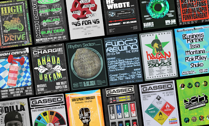 Gig Preview - Design bold posters or branding for your club night or rave