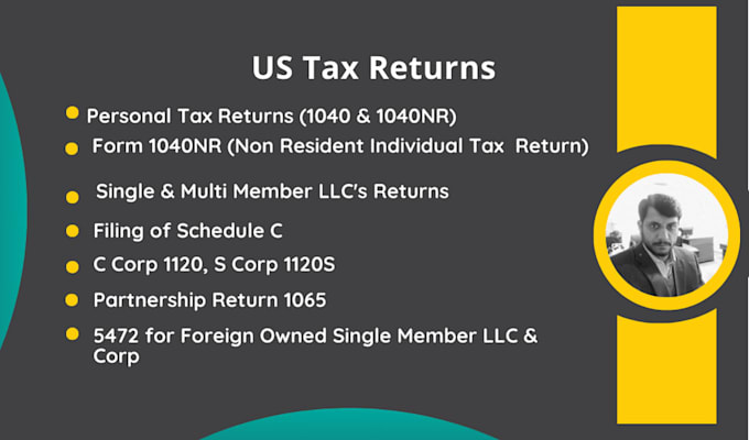 Gig Preview - Prepare and e file US tax returns for individual and business 1040, 1120, 1065