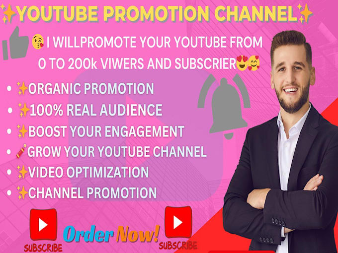 Gig Preview - Do organic youtube channel promotion and monetization