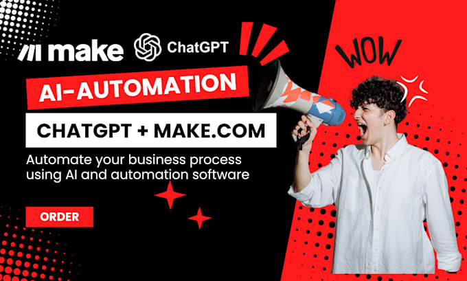 Gig Preview - Setup make com automation, made com integration, zapier, airtable, chat openai