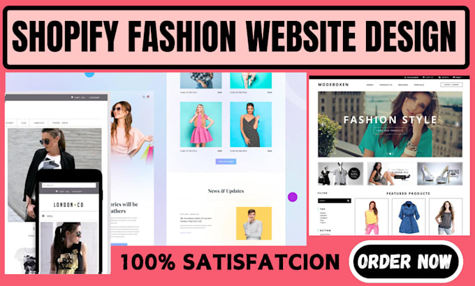 Gig Preview - Build shopify dropshipping store design a modern clothing fashion websites