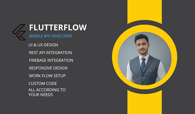 Gig Preview - Create flutterflow app , firebase setup , custom widgets , api integration