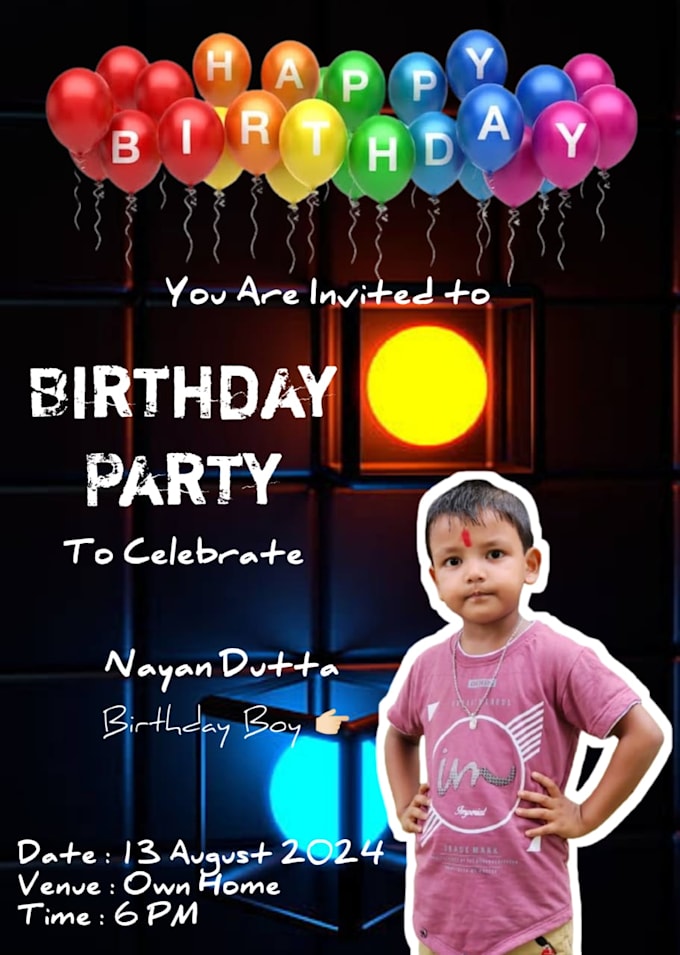 Gig Preview - Design attractive birthday party, wedding invitation cards