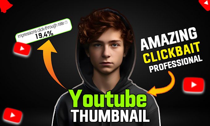 Gig Preview - Create professional and high quality youtube thumbnail