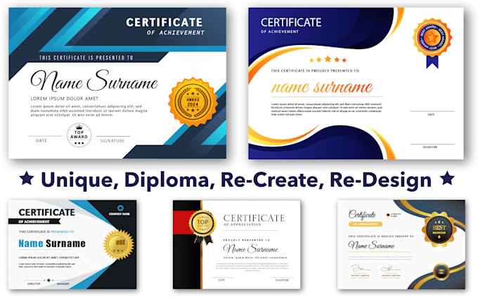 Gig Preview - Create stunning custom certificates with quick delivery