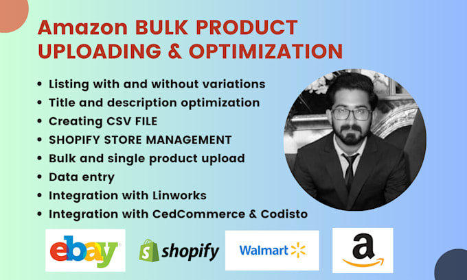 Gig Preview - Do amazon bulk uploading service with 100 percent accuracy