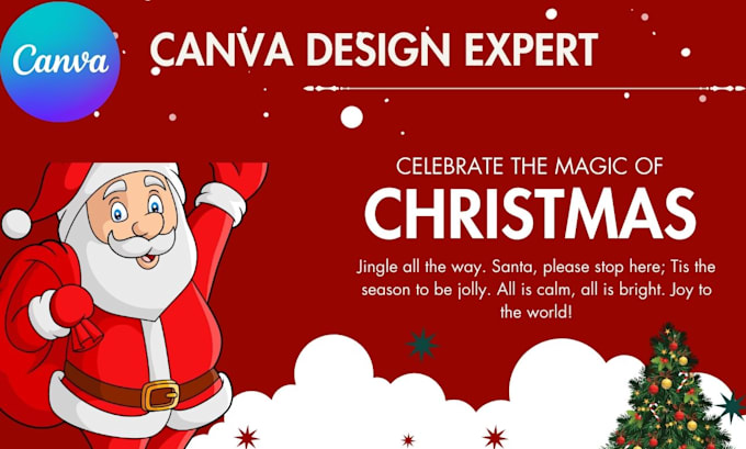 Gig Preview - Design your christmas invitation card brochure design gift card 20 percent off