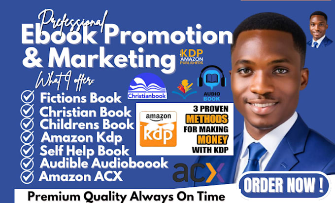 Gig Preview - Amazon book christian audiobook fiction book promotion and ebook marketing