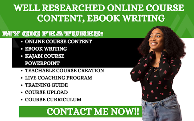 Gig Preview - Create ebook online course, thinkific course creation, teachable course, ppt