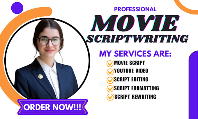 Gig Preview - Do movie script formatting, movie script rewriting or editing and youtube script