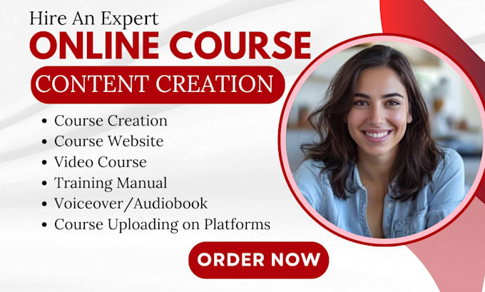 Gig Preview - Create online course content training manual course creation lesson plan ppt