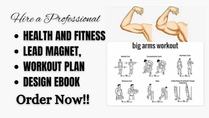 Gig Preview - Write health and fitness ebook, pdf lead magnet, gym book, workout plan