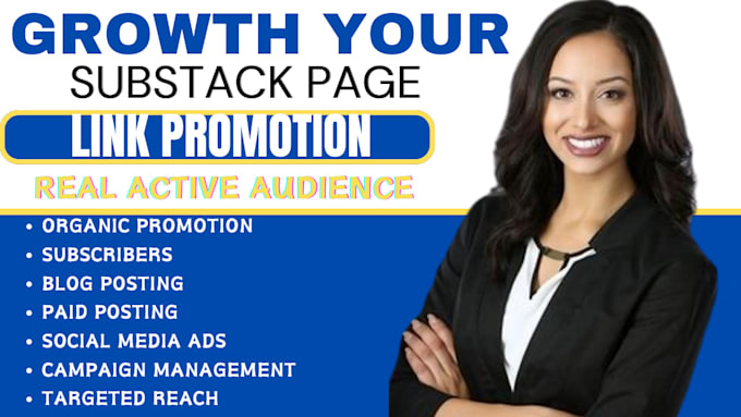 Gig Preview - Do substack page link promotion to real active audience