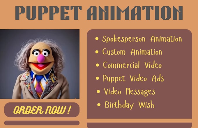 Gig Preview - Do custom commercial spokespersons puppet videos, puppet, puppet animation, ad