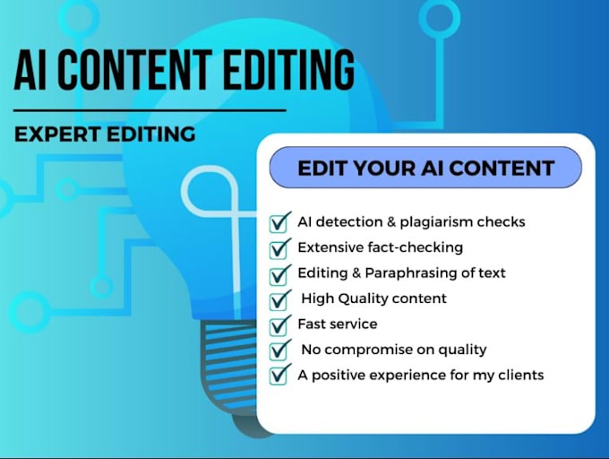 Gig Preview - Manually rewrite, proofread, edit essay humanize ai content and check plagiaris